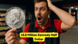 Gas Station Clerk’s Life Changes Overnight After Finding a $3.21 Kennedy Half Dollar Worth $3.2 Million!